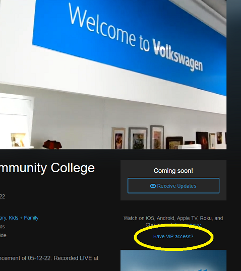 Vimeo VIP Instructions