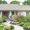 house with entry garden