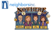 Illustration of Mayors with Nowhere logo and Neighbors logo